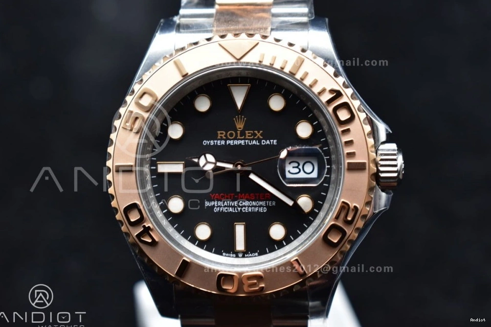 Steel Yacht-Master SS 904L Bracelet Dial 1:1 Best Gold Edition On VR3235 126621 Rose Black Clean Plated 0426